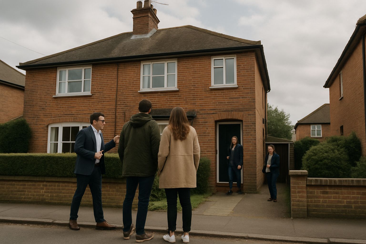 Prospective buyers outside a UK residential property