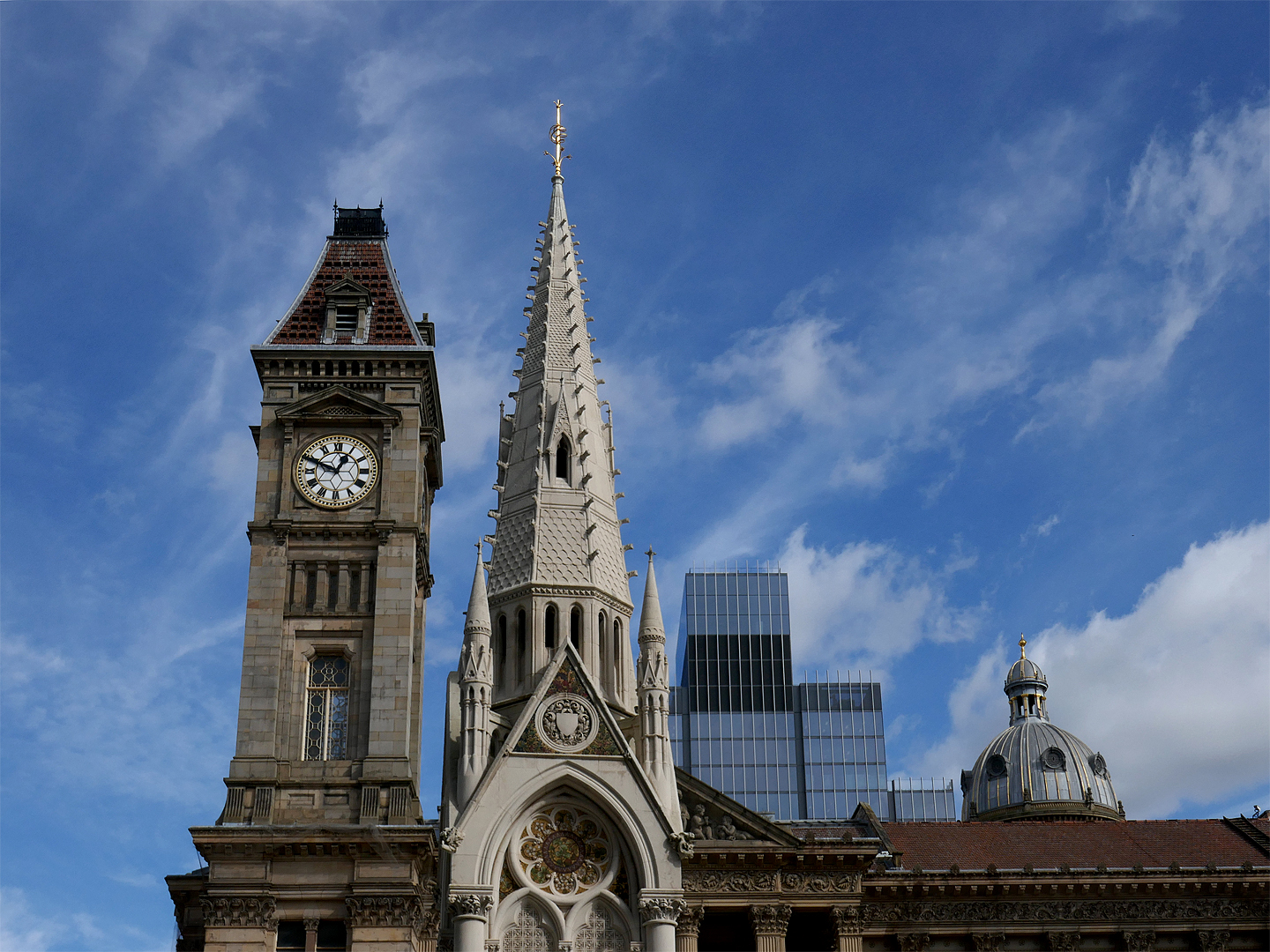 Birmingham city centre skyline showing a mix of modern towers and established commercial buildings
