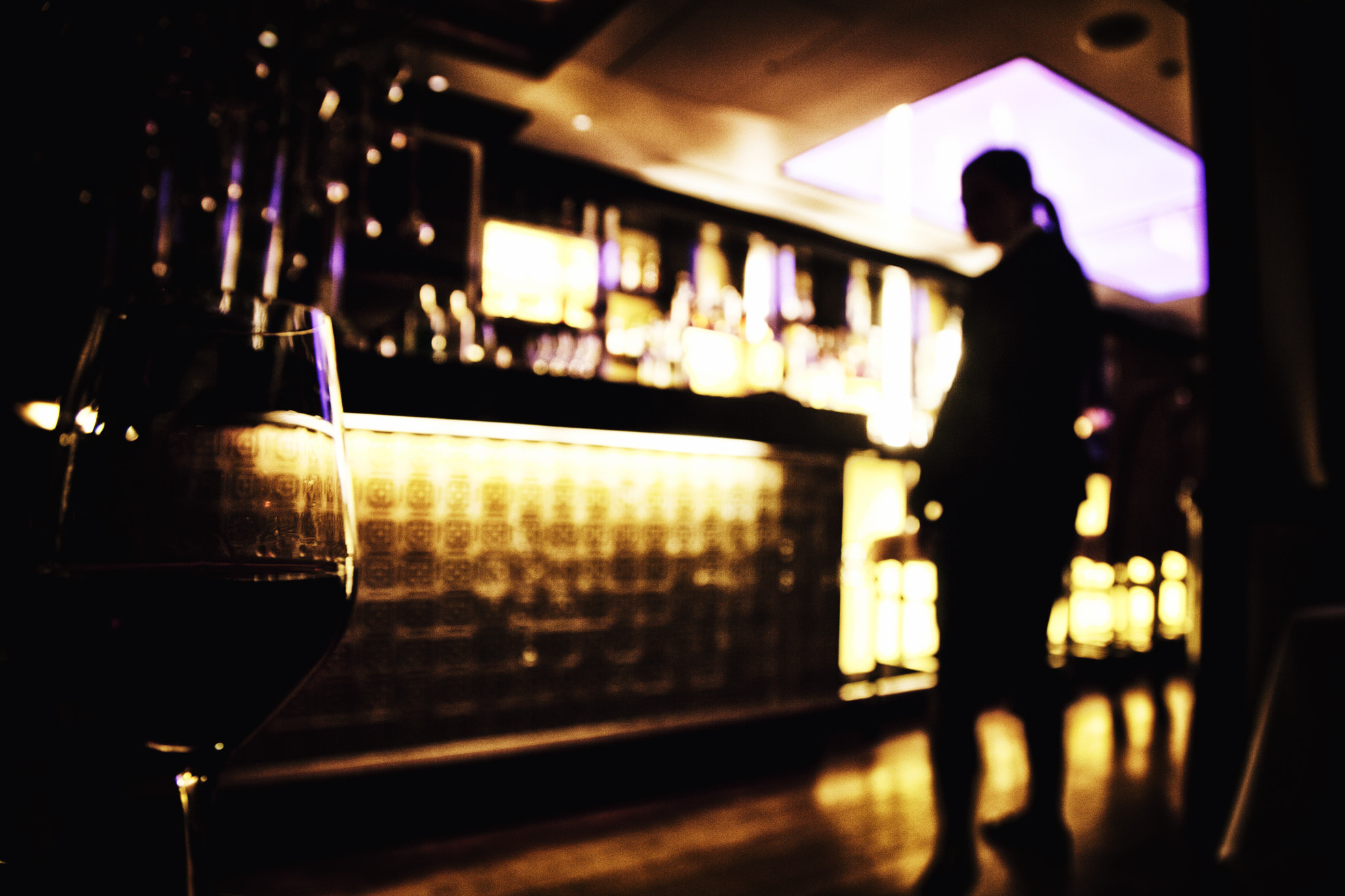 Boutique hotel restaurant prepared for evening service