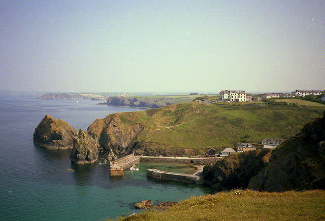 Hotel overlooking a busy British coastal harbour