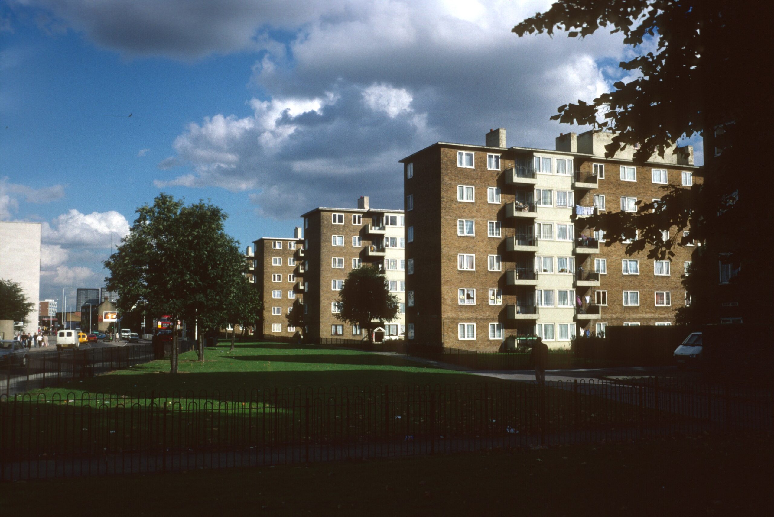 Estate agent showing a London flat to prospective buyers