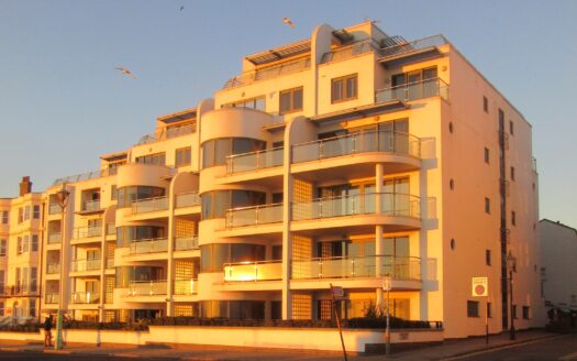 Contemporary purpose-built student accommodation beside a UK university campus
